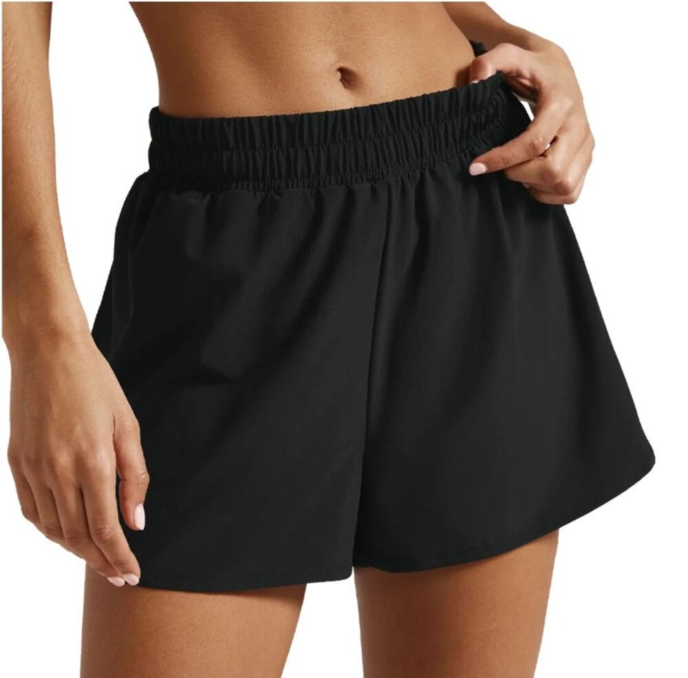 Beyond Yoga In Stride Lined Running Shorts Womens M Black 3 Inch Workout